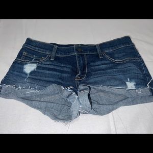 Abercrombie & Fitch Low Rise Dark Wash Denim Shorts